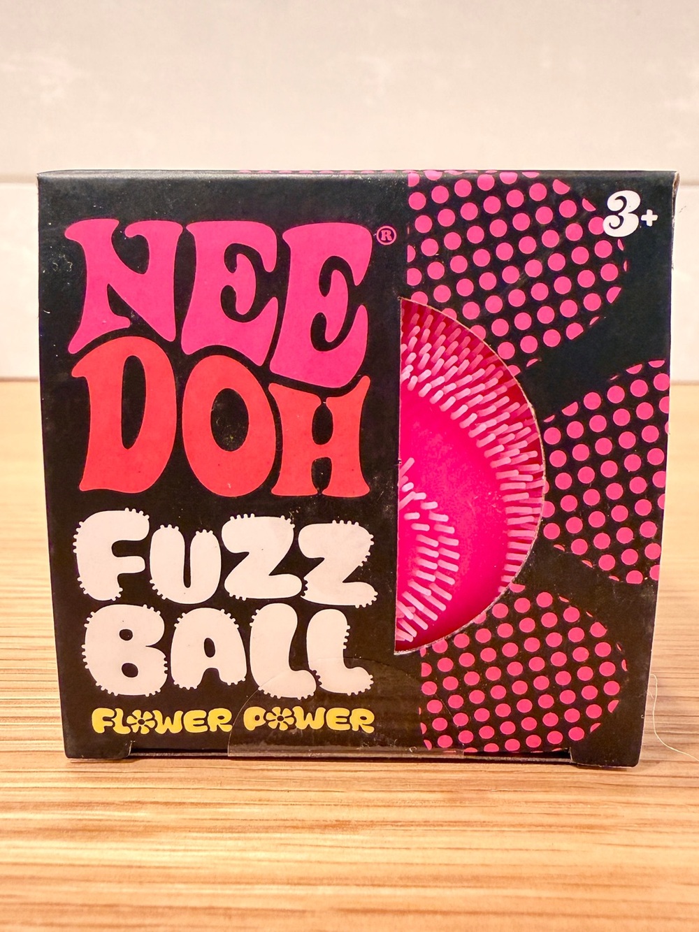 Pink Needoh Fuzz Ball Flower Power
